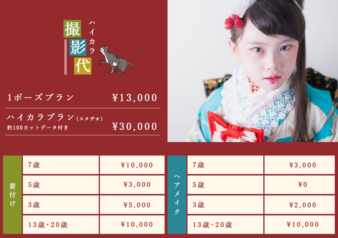 ハイカラ撮影代